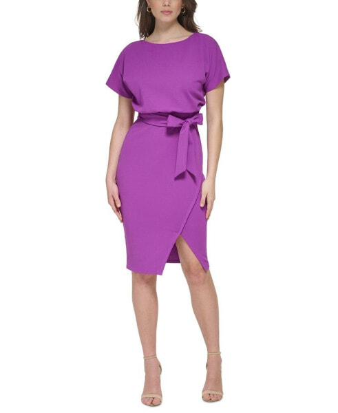 Blouson Wrap Dress