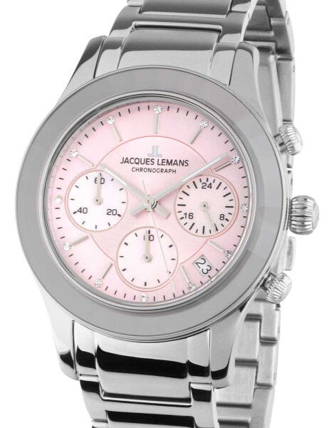 Jacques Lemans 1-2151L Venice Ladies Watch Chronograph 38mm 5ATM