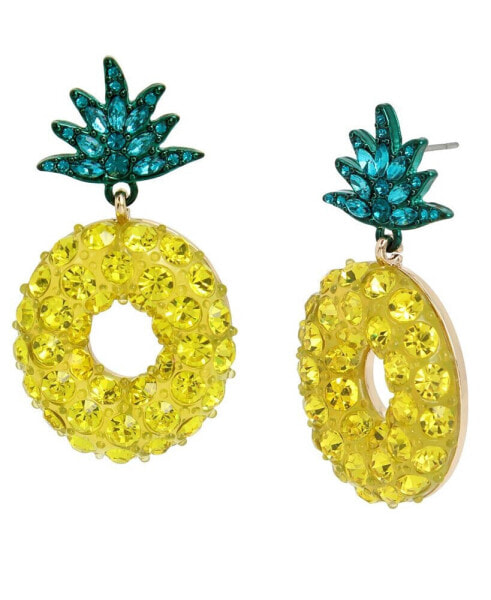 Faux Stone Pineapple Drop Earrings