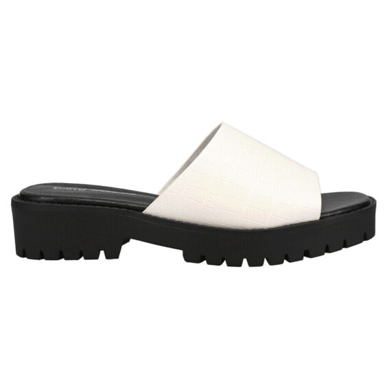 Белые повседневные сандалии для женщин на платформе Dirty Laundry Respect Croc 1.5 дюйма.