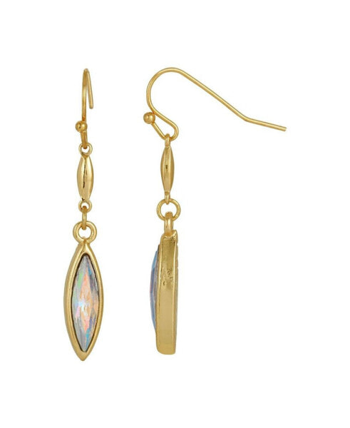 Gold-Tone Crystal Drop Earrings