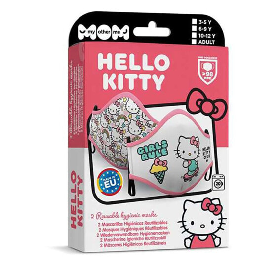 Маска для лица гигиеническая Hello Kitty VIVING COSTUMES 2 шт.