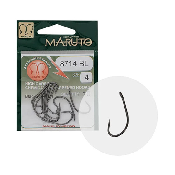 Крючок рыболовный MARUTO 8714BL Single Eyed - для карпа