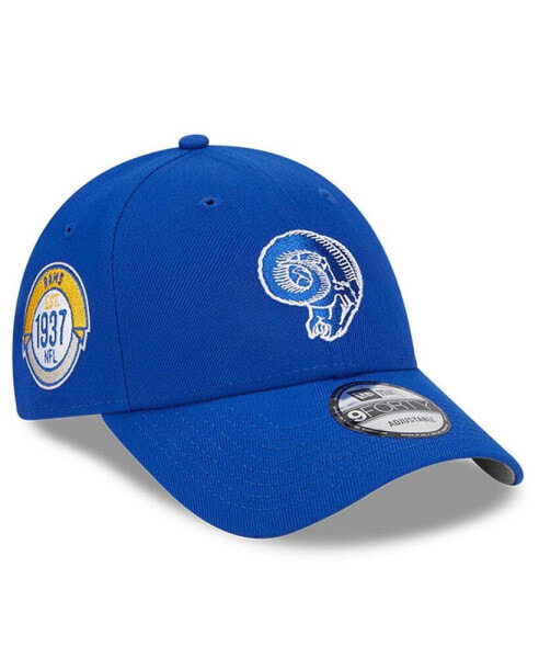 Men's Royal Los Angeles Rams 2023 Sideline Historic 9FORTY Adjustable Hat