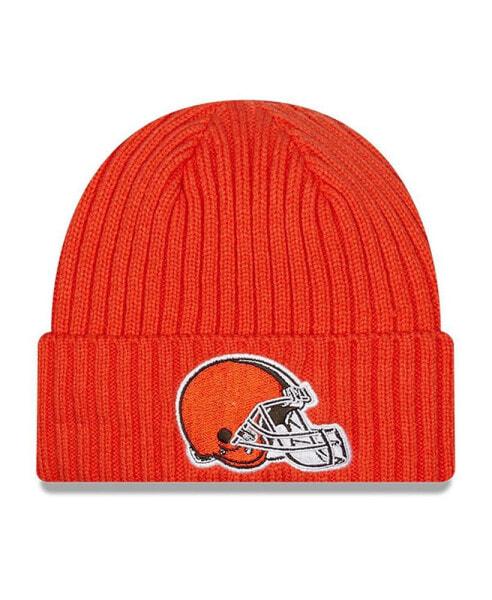 Big Boys and Girls Orange Cleveland Browns Core Classic Cuffed Knit Hat