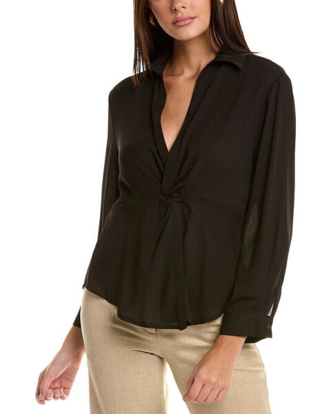 Топ Central Park West Twisted Blouse Black XS