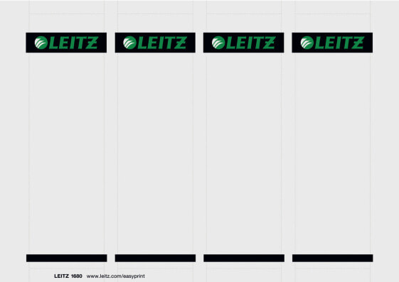 Esselte Leitz PC printable Spine Labels for plastic lever arch files - Grey - Folder - Cardboard - 130 g/m² - 5.6 cm - 190 mm