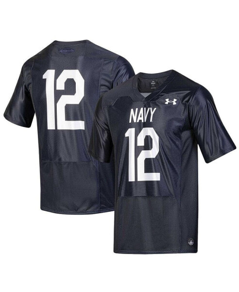 Men's #12 Navy Navy Midshipmen Silent Service Replica Football Jersey