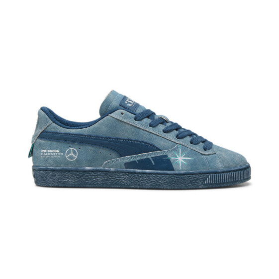 Puma Mapf1 Mercedes AMG Petronas Suede Team CGS Mens Blue Sneakers Shoes