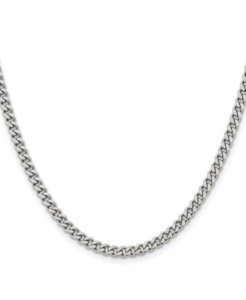 Chisel stainless Steel Polished 4mm Curb Chain Necklace