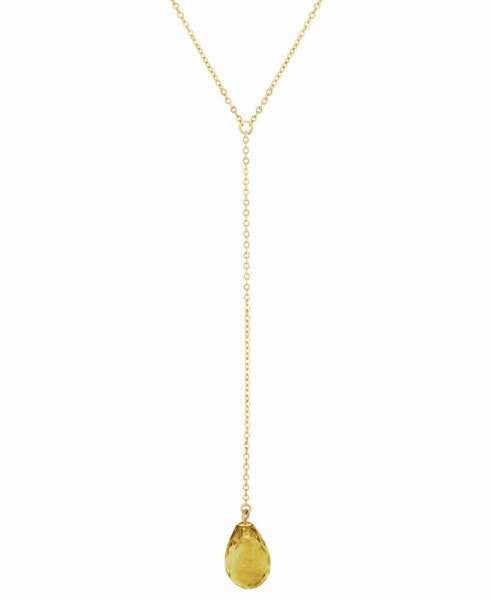 Blue Topaz Briolette 26" Lariat Necklace (4-1/6 ct. t.w.) in 14k Gold (Also in Citrine)