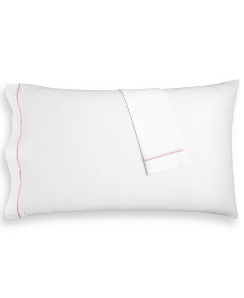CLOSEOUT! Italian Percale 100% Cotton Pillowcase Pair, Standard, Created for Macy's