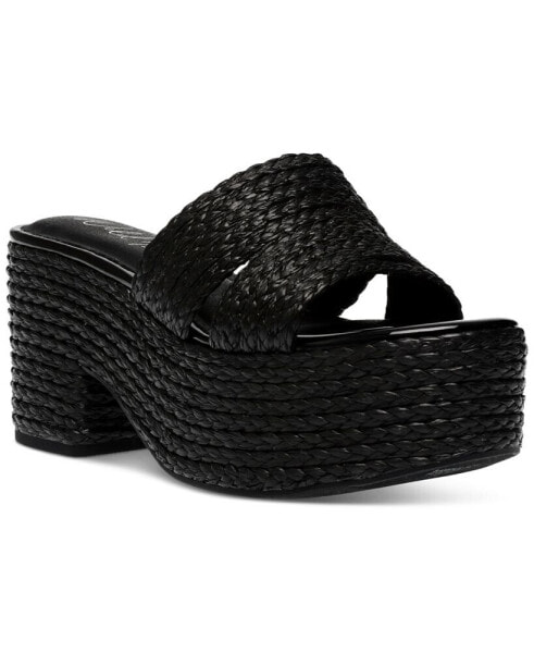 Niftyy Woven Espadrille Platform Wedge Slide Sandals, Created for Macy's