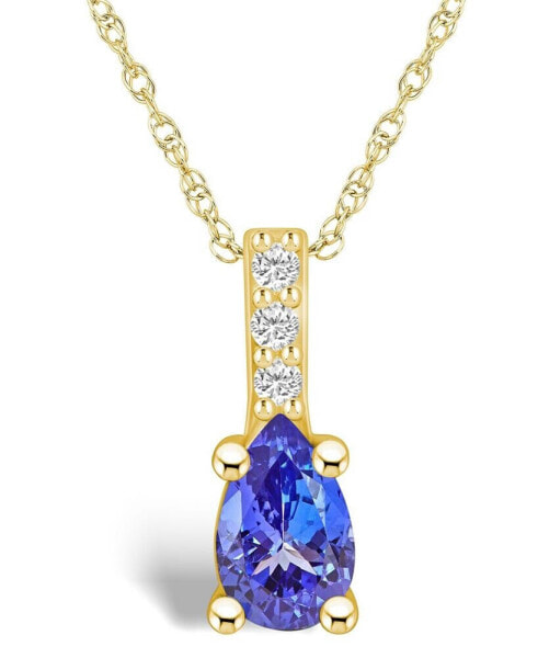 Tanzanite (7/8 Ct. t.w.) and Diamond Accent Pendant Necklace