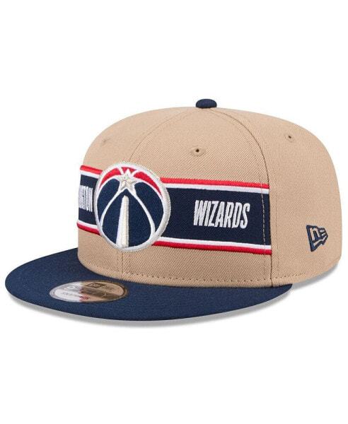 Men's Tan/Navy Washington Wizards 2024 NBA Draft 9FIFTY Snapback Hat