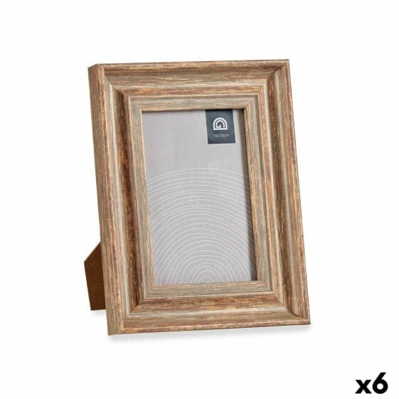 Фото рамка Стеклянный Деревянный Коричневый Бронзовый Пластик (16,5 x 2 x 21 cm) (6 штук)