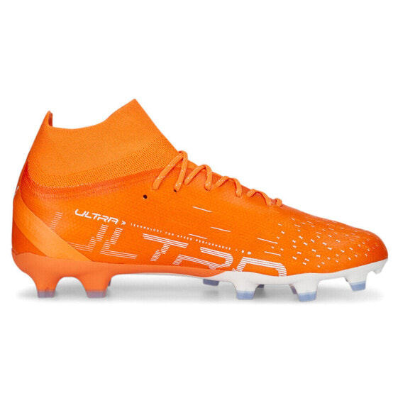 Кроссовки футбольные мужские PUMA Ultra Pro AG/FG оранжевые
