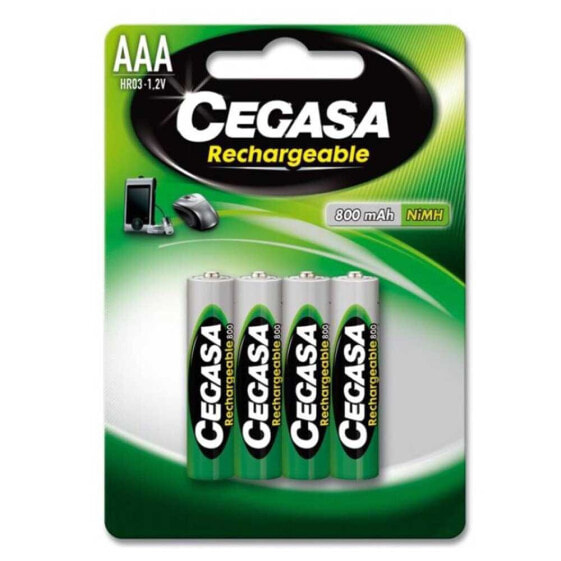 CEGASA HR03 800mAh Rechargeable Batteries 4 Units