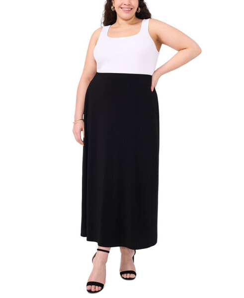 Plus Size Pull-On A-Line Maxi Skirt