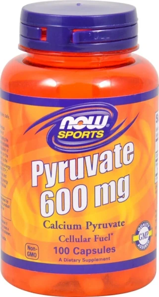NOW Sports Pyruvate Пируват или пировиноградная кислота 600 мг 100 вегетарианских капсул 1456₽