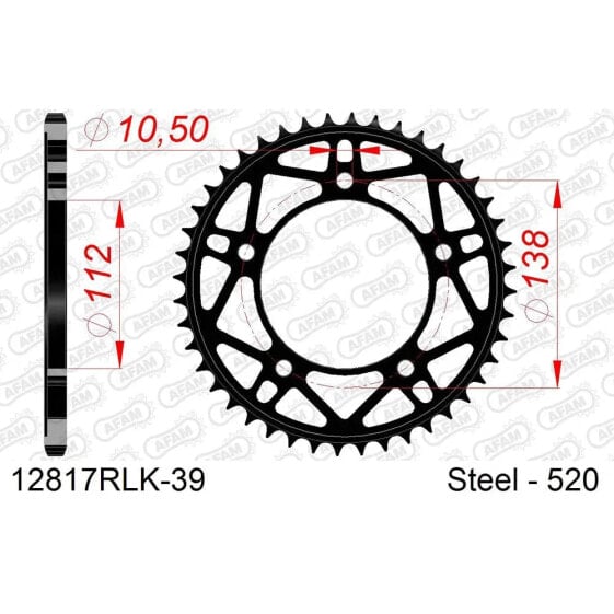 AFAM 12817RLK Rear Sprocket