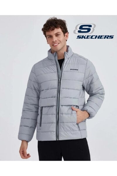 Куртка утепленная Skechers M Outerwear Mont S231242 Erkek Günlük Mont Серый