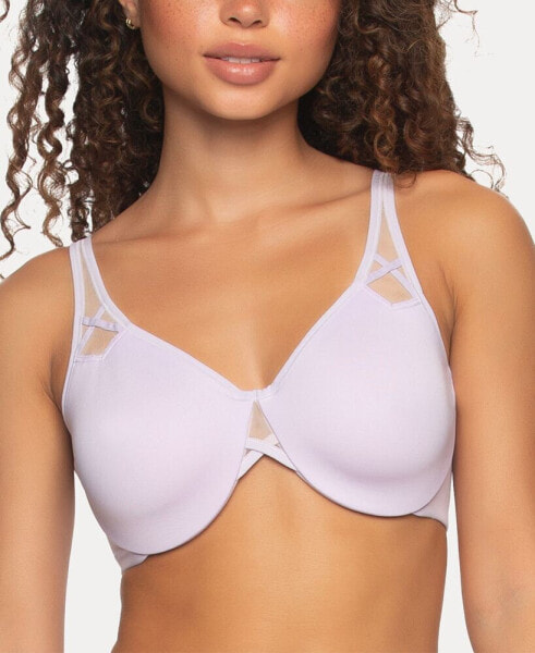 Women's Amaranth Cushioned Comfort Unlined Minimizer Underwire Bra