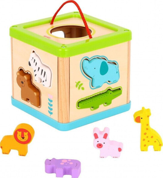 Tooky Toy TOOKY TOY Drewniany Sorter Kostka Edukacyjna Zwierzątka