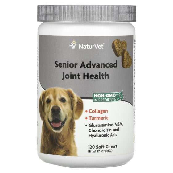 Senior Advanced Joint Health + Collagen & Turmeric, For Dogs, 120 Soft Chews, 12.6 oz (360 g)