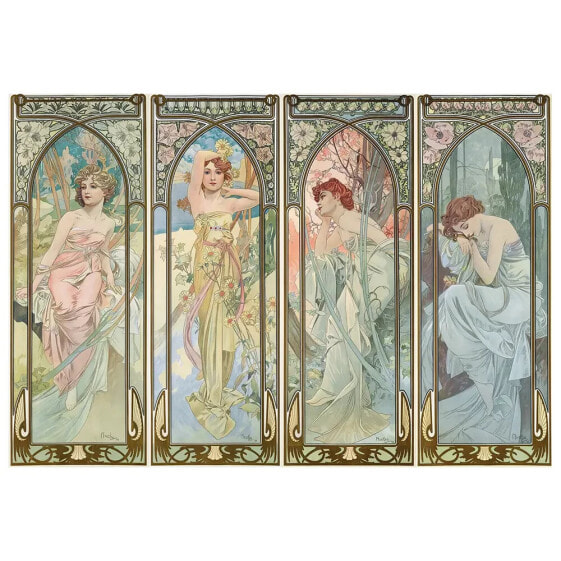 Картина LegendArte The Times Of The Day артпринт Mucha времена дня 60x90 см