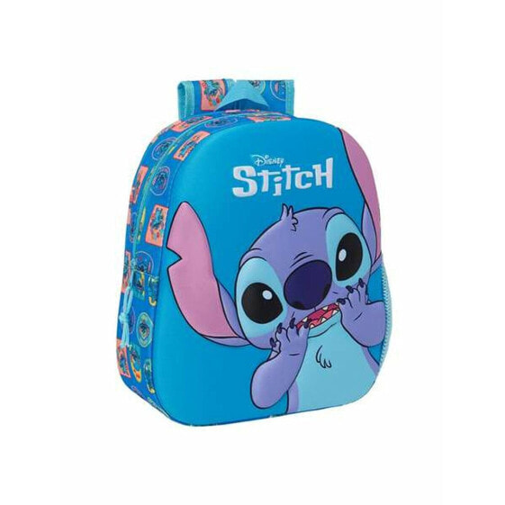 School Bag Stitch Blue 27 x 33 x 10 cm 3D