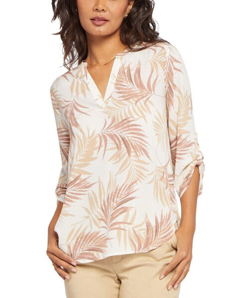 Nydj 3/4-Sleeve Henley Women's Xs