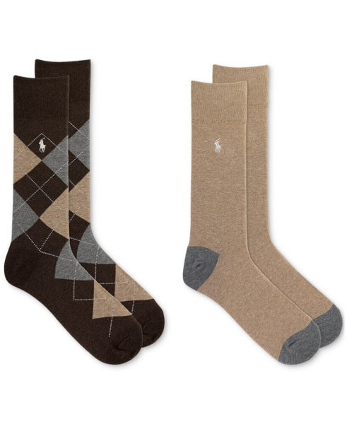 Men's Argyle Slack Socks, 2-Pack