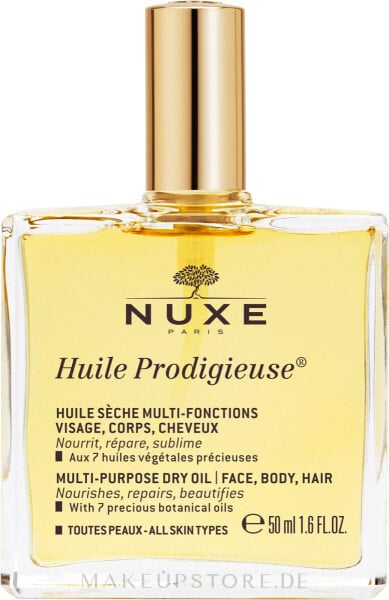 Trockenes Multifunktions-Öl für Gesicht, Körper und Haar mit 6 Pflanzenölen - Nuxe Huile Prodigieuse Multi-Purpose Care Multi-Usage Dry Oil 50 ml