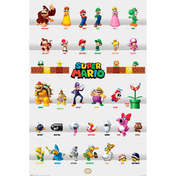 NINTENDO MERCHANDISING Super Mario Character Parade Poster