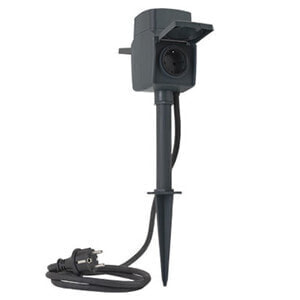 REV Ritter REV 0088807112 - 1.4 m - Outdoor - IP44 - 1.5 mm² - Black - 2 AC outlet(s)