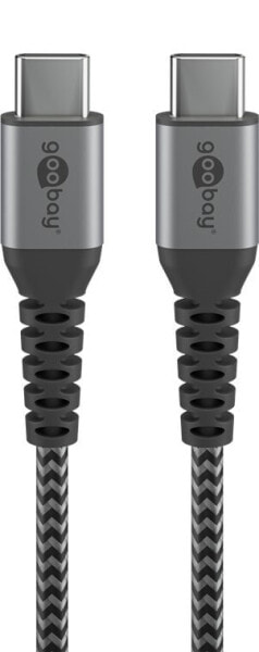 Wentronic 49301 - 0.5 m - USB C - USB C - USB 3.2 Gen 2 (3.1 Gen 2) - 480 Mbit/s - Black - Grey