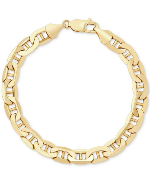 Men's Polished Mariner Link Chain Bracelet in 14k Gold