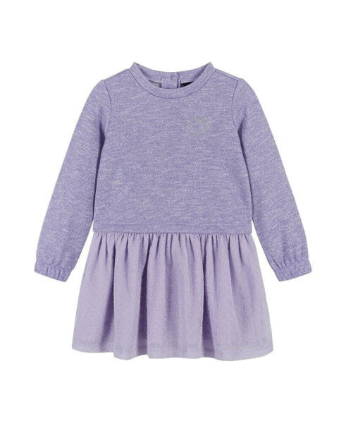 Toddler Girls Toddler/Child Purple Heart Two-Fer Dress