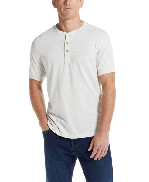 Men's Short Sleeve Melange Henley Shirt