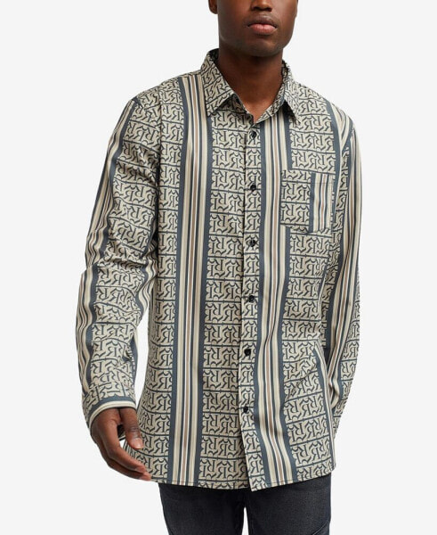 Men's Monogram Long Sleeve Woven Shirt