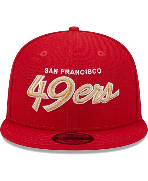 Men's Scarlet San Francisco 49ers Main Script 9FIFTY Snapback Hat