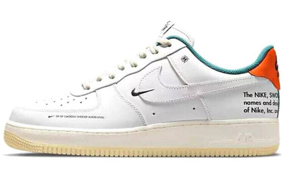 Nike Air Force 1 Low 轻便防滑 低帮 板鞋 男款 白绿橙 / Кроссовки Nike Air Force 1 Low DM0970-111