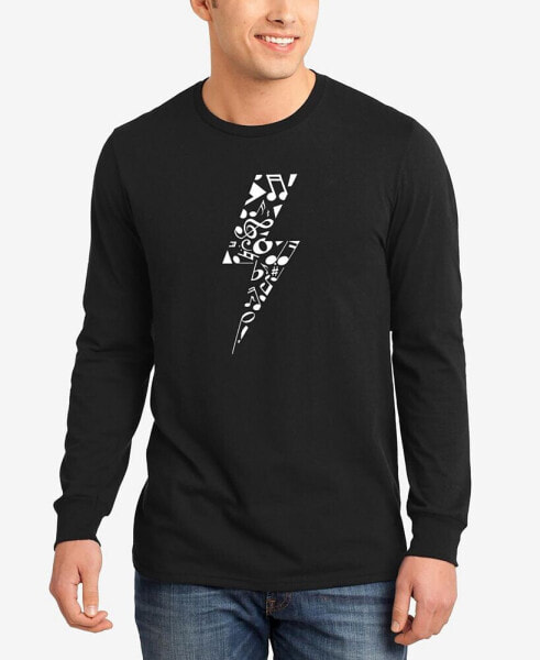 Men's Lightning Bolt Word Art Long Sleeve T-shirt