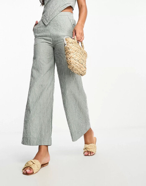 Rhythm steveie stripe wide leg pant