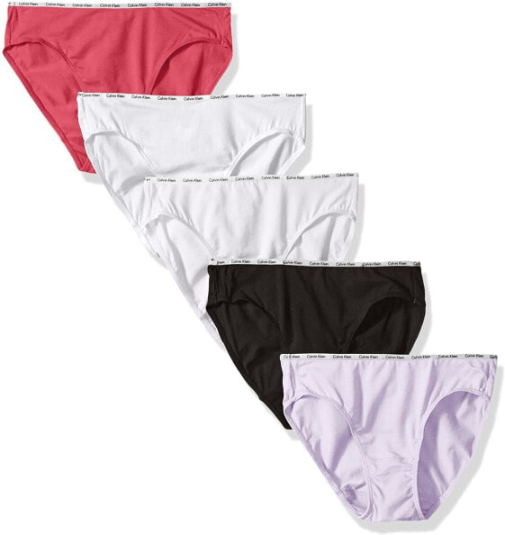Calvin Klein 265381 Women's Cotton Stretch Logo Multipack Bikini Panty Size M
