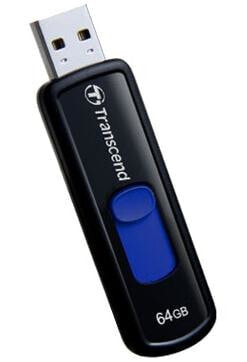 Transcend JetFlash elite JetFlash 760 64GB Blue, 64 GB, USB Type-A, 3.2 Gen 1 (3.1 Gen 1), Slide, 12 g, Black, Blue