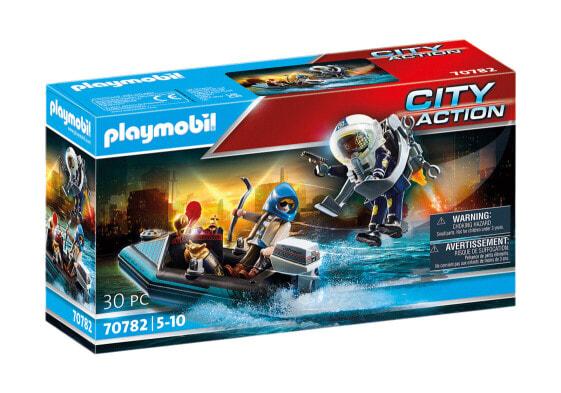 PLAYMOBIL Playm. Polizei-Jetpack| Festnahme des Kunstr?ubers