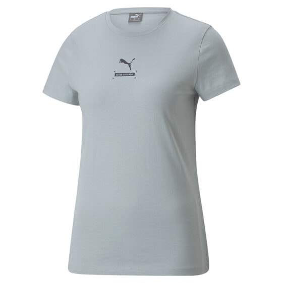 Puma Better Logo Crew Neck Short Sleeve T-Shirt Womens Size M Casual Tops 67004
