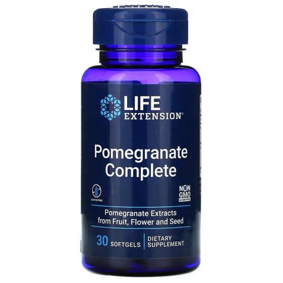 Life Extension, Pomegranate Complete, гранатовый комплекс, 30 капсул